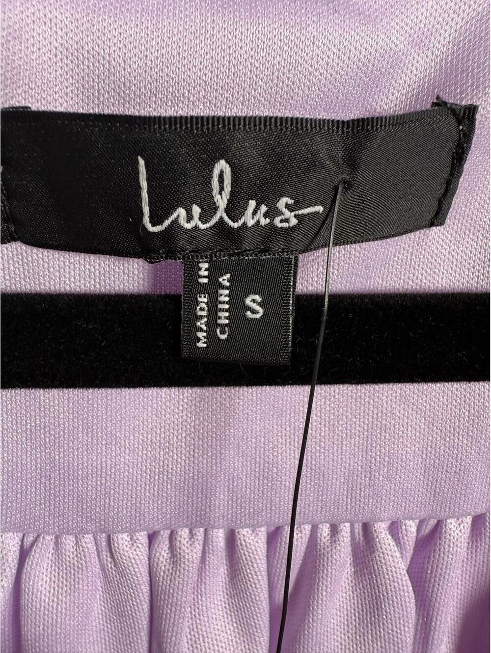 NWT Lulus Irresistible Charisma Lavender Peplum Crop Top Size Small - Picture 8 of 9